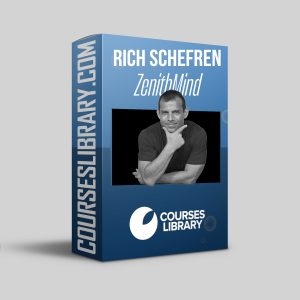 Rich Schefren - ZenithMind course cover featuring bold typography and imagery symbolizing strategic thinking and business growth.