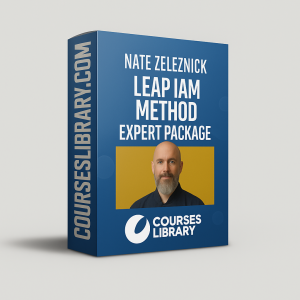 Nate Zeleznick – LEAP IAM Method Expert Package digital course cover showcasing energy mastery, intuitive development, and personal transformation training.