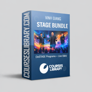 Vinh Giang Stage Bundle communication training with three STAGE programs, public speaking skills, presentation mastery, and live Q&A coaching.